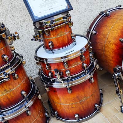 Tama Starclassic EXOTIX Volcanic fire bubinga kit image 3