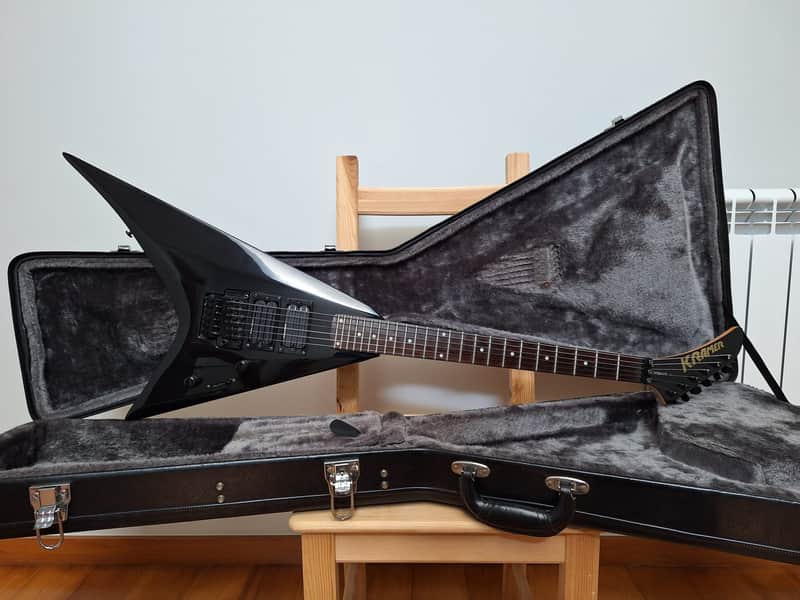 2008 Kramer Vanguard Flying V FR-440S Black w/OHSC image 1