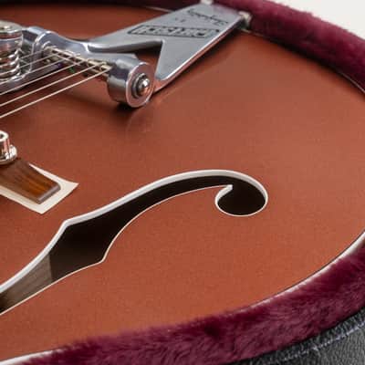 Gretsch G6118T Players Edition Anniversary Hollowbody Electric Guitar, Rosewood Fingerboard, Two-Tone Copper Metallic/Sahara Metallic image 8