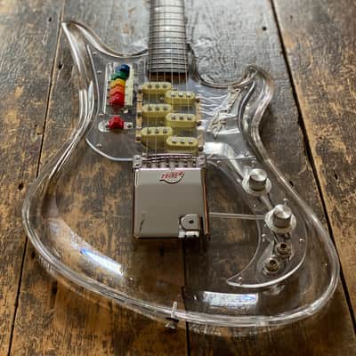 Very Rare Museum Grade 1990's Japanese Teisco Spectrum 5 Acrylic with OHSC. 100 built Worldwide image 7