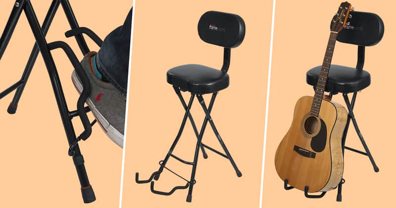 Gator Frameworks GFW-GTR-SEAT Sgabello con stand per chitarra image 1
