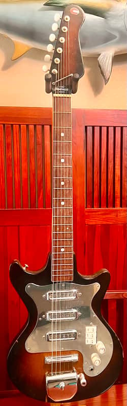 Teisco Kingston Barclay Electric Guitar 1960s  Sunburst - Good
