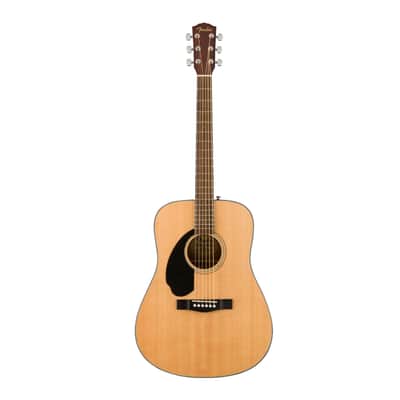Fender Left-Handed Acoustic Guitar, CD-60S, with 2-Year Warranty, Dreadnought Classic Design with Rounded Walnut Fingerboard and Phosphor Bronze Strings, Glossed Natural Finish, Mahogany Construction image 1