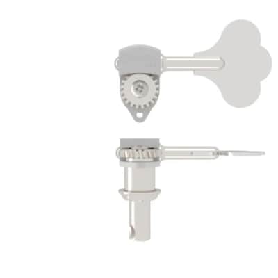 Hipshot 20670C Single Clover Key Ultralite Bass Tuning Key 3/8", Chrome image 1