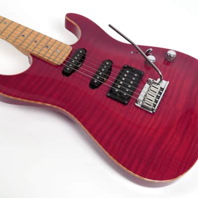 2000 Fender Showmaster FMT Custom Shop - Bing Cherry Transparent - Carved Flame Top Strat - COA and Case image 7