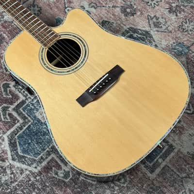 2023 Zager ZAD900CE/AURA/N Natural Fishman Aura Acoustic Electric Guitar W/ Original Hardshell Case! image 9