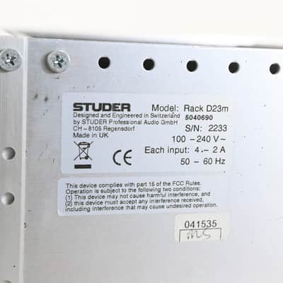 Studer D23m I/O System w/ A-Link HD Card, Fan Module, and Filter Module CG01BZN image 20