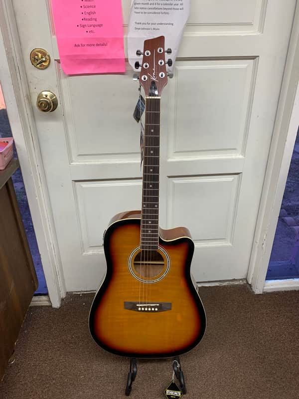 Returned Kona acoustic electric guitar sunburst KSP1CESB image 1