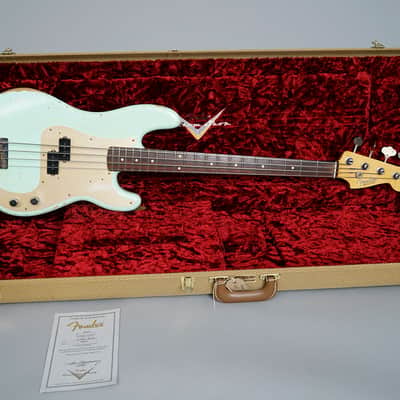 Fender Custom Shop 1962 Precision Bass Relic 2017 - Aged Sea Foam Green image 11