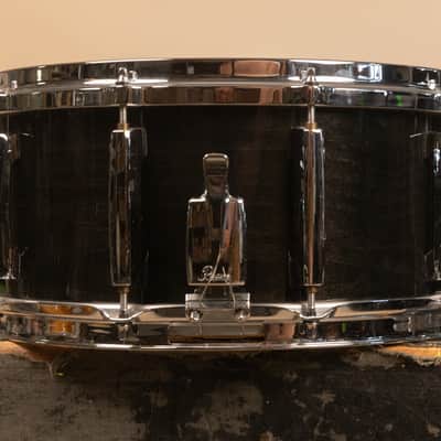 1990s Pearl 6.5x14 Masters Custom Black Mist Snare Drum image 4