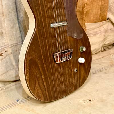 ~1959 Silvertone-Danelectro U-1 Model 1300 Brown Faux Wood Grain image 4