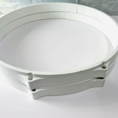 Pair of 18” White Nylon Bass Drum Hoop Kick Drum Rim 18 Inch image 1