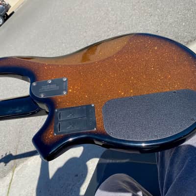 2022 Music Man Bongo 4 String HH Bass - Harvest Orange Gold Stingray image 16