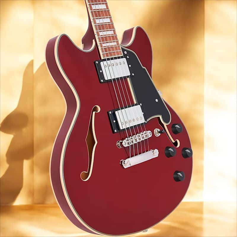 D'Angelico Premier Mini DC Mini Double Cutaway w/ stop-bar tailpiece, Burnt Red* w/ DAPMDCBRDNS image 1