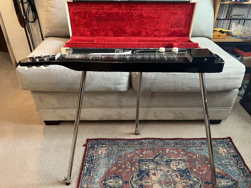 Supro Jet Airliner Console Lap Steel With Legs & Case - Good