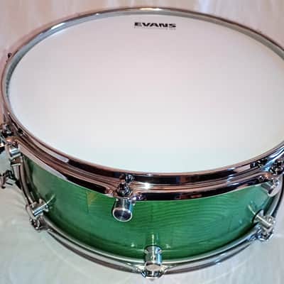 MARTIAL PERCUSSION-CUSTOM STAVE SNARE DRUM w/ IDSS - PONDEROSA GREEN -FREE SHIP TO C-USA! image 9