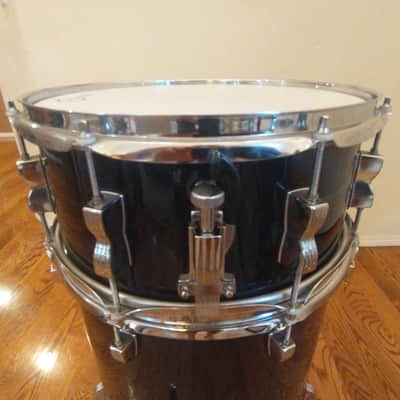 Ludwig Accent series 14 x 6.5 snare drum glass black very clean! image 2
