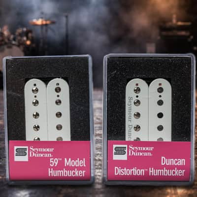 Seymour Duncan Distortion SH-6 Bridge SH-2 Jazz Neck Humbucker Pickup Set White image 1