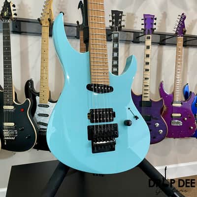 Balaguer Select Series Diablo Retro 27 FR Electric Guitar w/ Bag-Gloss Solid Cerulean Blue image 3