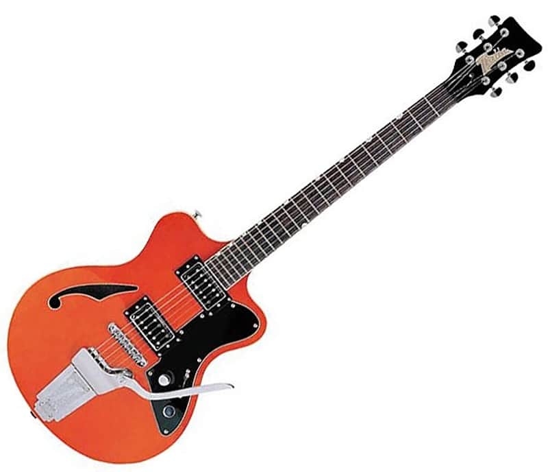 Italia Maranello 61 Semi-Hollow Electric Guitar - Orange | Reverb