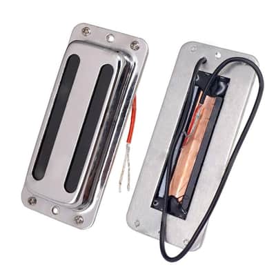 Set Of 2Pcs Electric Guitar Pickup Humbucker With Brass Cover 6 String Chrome Small Pickup image 2