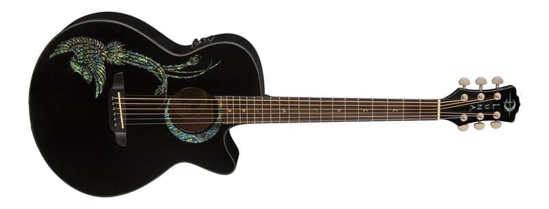 Luna FAU PHX BLK Fauna Phoenix Acoustic/Electric Guitar Black