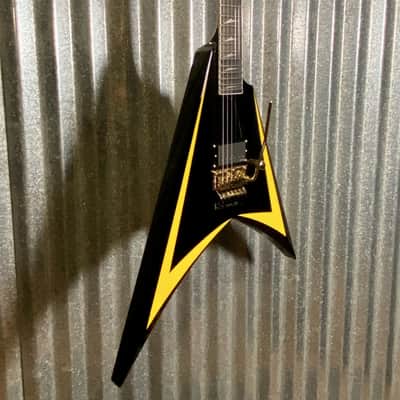 ESP LTD Alexi Laiho Arrowhead SE Black Yellow Pinstripe Guitar & Case USED #1975 image 5