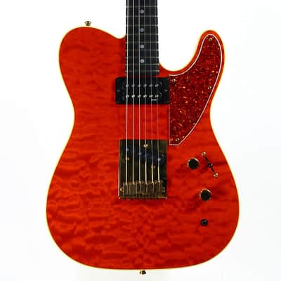 1992 Fender Custom Shop Set Neck Country Artist Telecaster QUILT Sunset Orange Transparent --VERY RARE TELE image 2