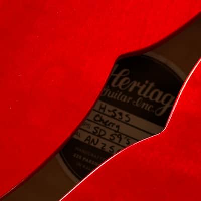 2025 The Heritage H535 Trans Red Flamed Maple Body image 4
