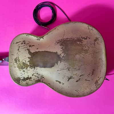 1936 Dobro M-32 Gold Roundneck fiddle edge resonator image 15