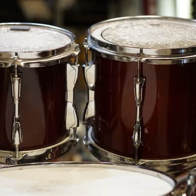 Yamaha 1990s Stage Custom Drum Set - Cranberry Red Lacquer - 8"/10"/12"/14"/22"/6.5x14" image 11