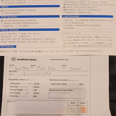 James Tyler Japan Studio Elite Trans Blueburst Mamywo [SN J20021] [06/30] image 19