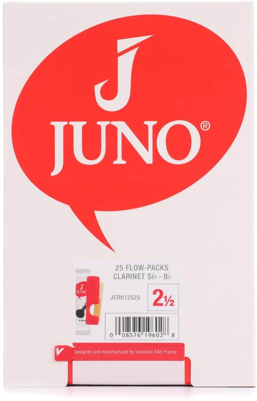 Vandoren JUNO JCR012525 Bb Clarinet Reeds - 2.5 (25-pack) image 1