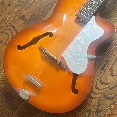 1963 Eko Model 100 Archtop Acoustic w/ Hardcase image 4