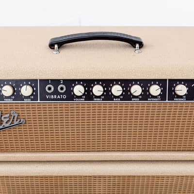 1962 Fender Bandmaster Vintage Pre-CBS Tube Amp Blonde w/ 2x12 Cab, Oxford 12L6, Victoria Covers image 3