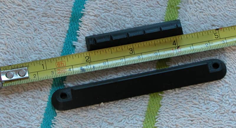 Replacement Nut 2.25" and Bridge 4" Long fits some Rickenbacker NS - 100 -105-pandas  for Upgrade and DIY Builds Black Tough Open E-D-G Spacing Nut 3/8 3D printed .056 - .013 or similar gauges image 1