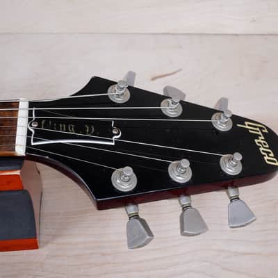 Greco Flying V Non Catalog MIJ 1982 Red Flame CMT Style Made in Japan w/ Bag image 3