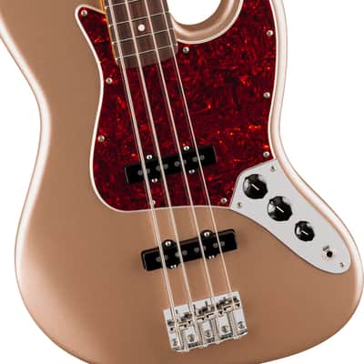 Fender American Professional Classic Jazz Electric Bass. Rosewood Fingerboard, Faded Firemist Gold image 5