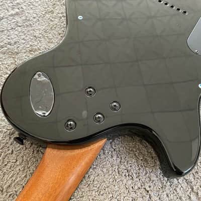 LAG Glossy Black HH Electric Guitar, Solid Mahogany Body, Mahogany Neck, Rosewood Fretboard image 8