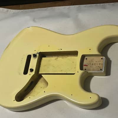 1986 Japan Charvel Jackson Import Model 3 Aged Pearl White Guitar Body Kahler Ready image 2