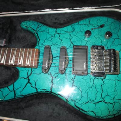 Washburn G-5V 80's Green Crackle image 2