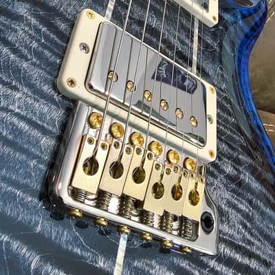 PRS (Mint) Santana Retro (One Piece Top) Quilted Maple 10-top 2022 - Charcoal Blue Burst image 13