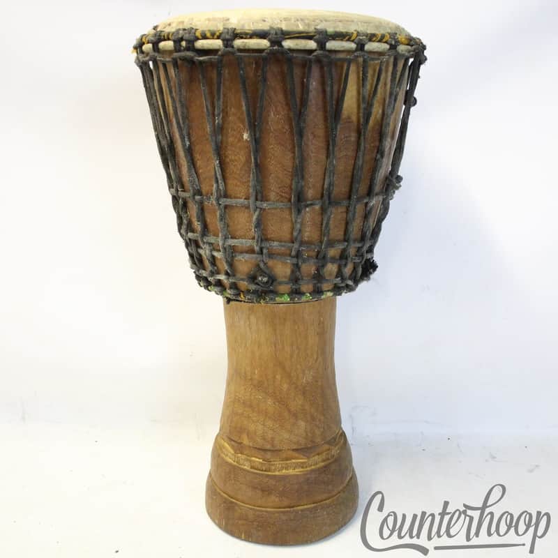 Djembe Drum Solid Mahogany 25x12" Vintage image 1