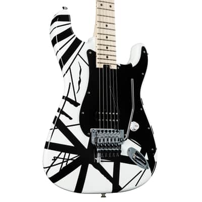 EVH Striped Series WBS White/Black Stripes - Electric Guitar image 5