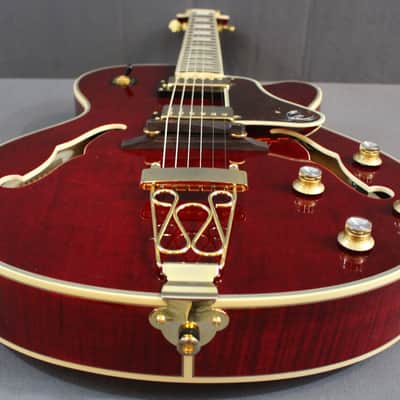 Epiphone Joe Pass Emperor II Pro Archtop Hollowbody Electric Guitar Wine Red image 4