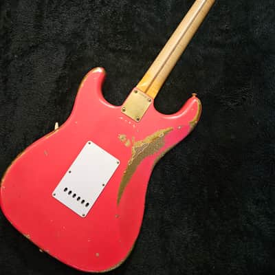 Fender Limited Edition Wildwood 10 Custom Shop 1957 Stratocaster 2017 - Faded Fiesta Red over Gold Sparkle image 3