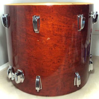 Ludwig 18" x 16" Power Factory Floor Tom Natural Red Mahogany image 7