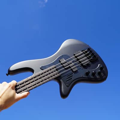 Schecter DIAMOND SERIES Stiletto-4 Stealth Pro EX - 35" Scale-BEAD-- Satin Black Left Handed 4-String Electric Bass Guitar image 1