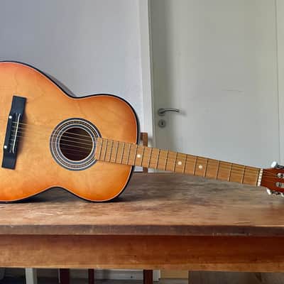 Harmony Stella Parlor Guitar (1960s, Sunburst w/ Faux Flame