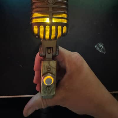 Custom Worn Bronze/Gold Shure Super 55 Deluxe Supercardioid Dynamic Microphone Lights Up image 6